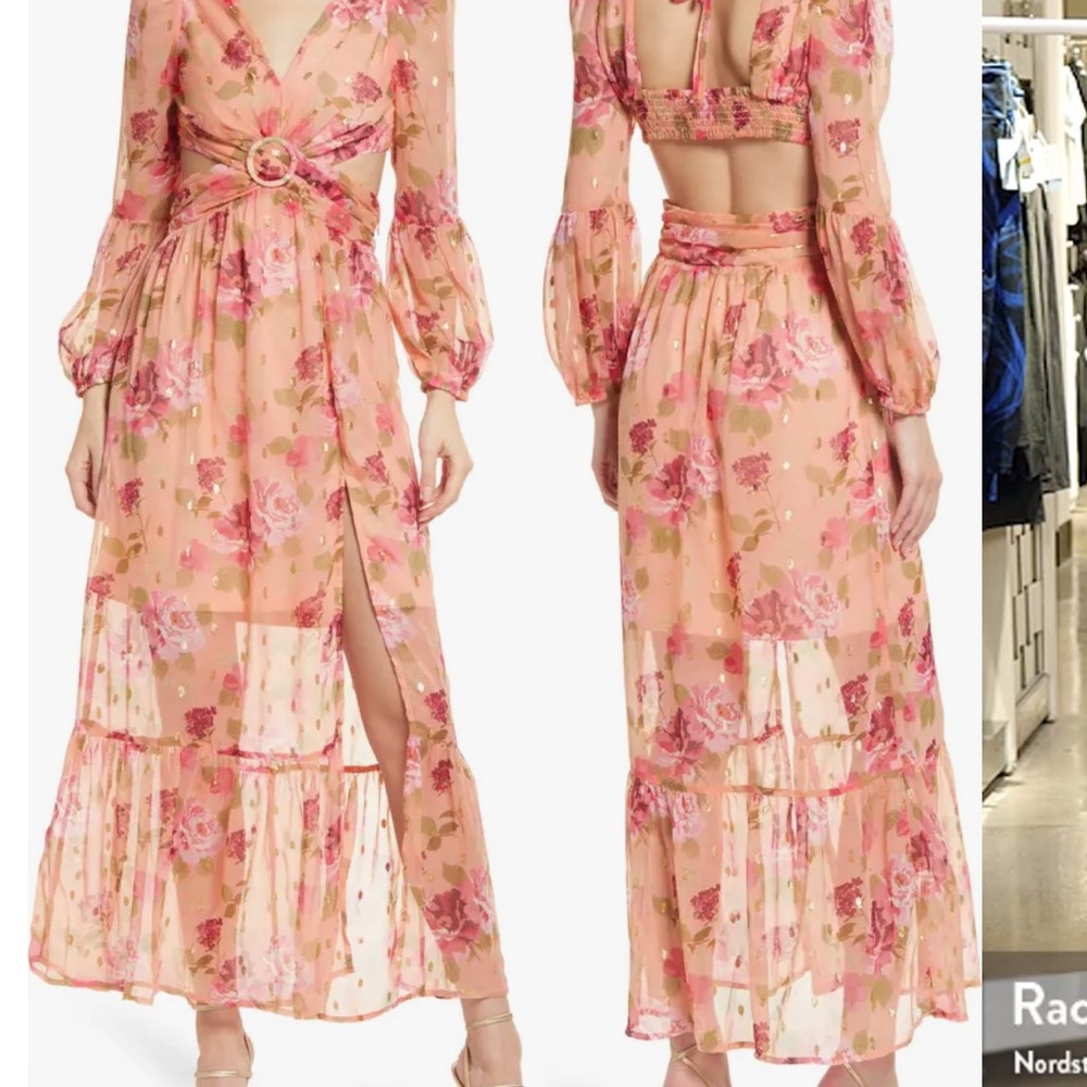 RAHI Florence Leila Floral Print Long Sleeve Dress.  Worn once. Like brand new.